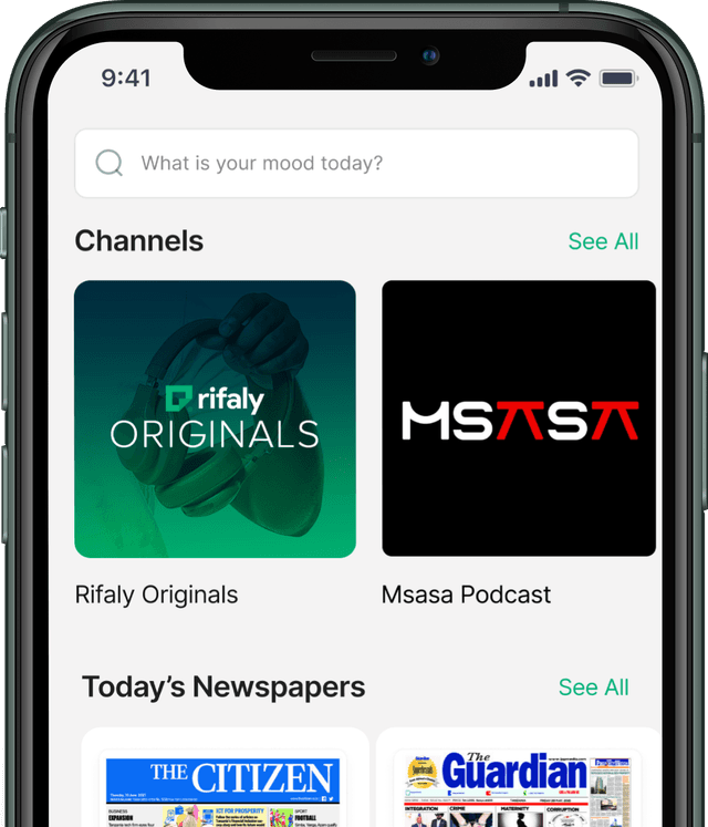 Rifaly mobile app preview